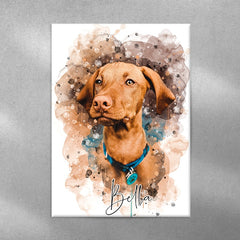 Watercolor Pet Artwork | 4 Paw Prints